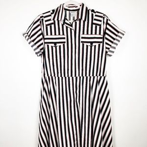 Plus Size WP VTG 80's Impromptu Striped Dress